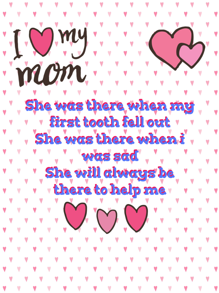 Mom (click the heart) -> ❤️ 
I 👱🏼‍♀️ love ❤️ you 👉🏼 mom 👩🏻