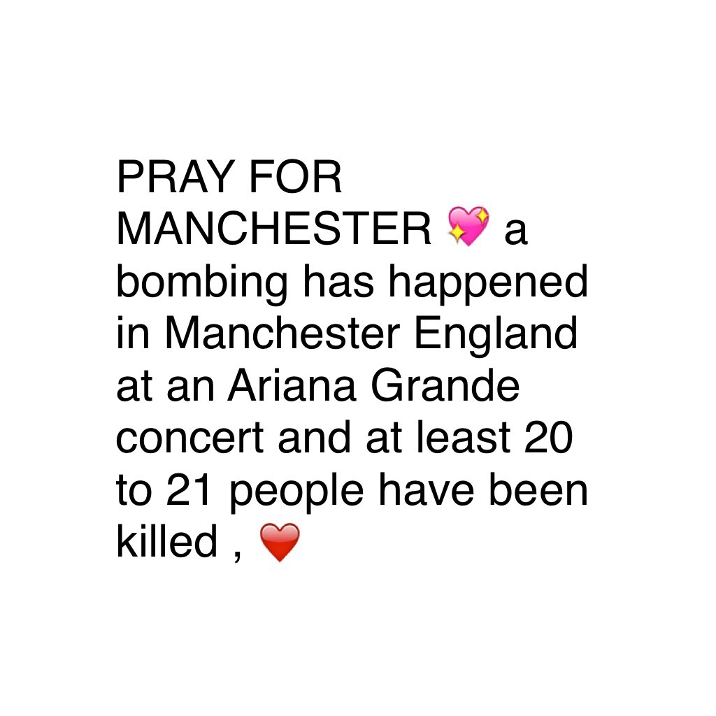 Now I'm not a fan of Ariana but I'll still keep everyone in my prayers 