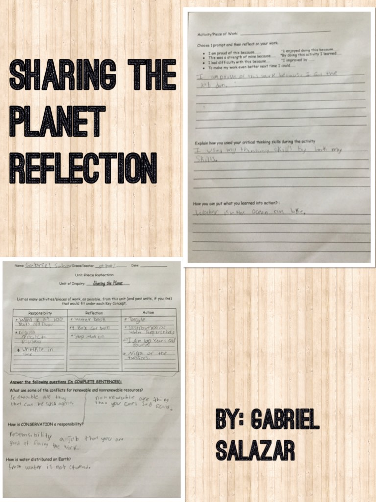 Sharing the Planet Reflection 