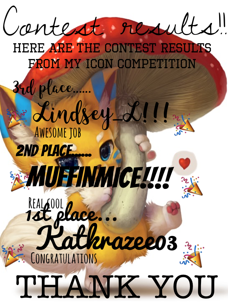 Contest results!! Sorry a was late