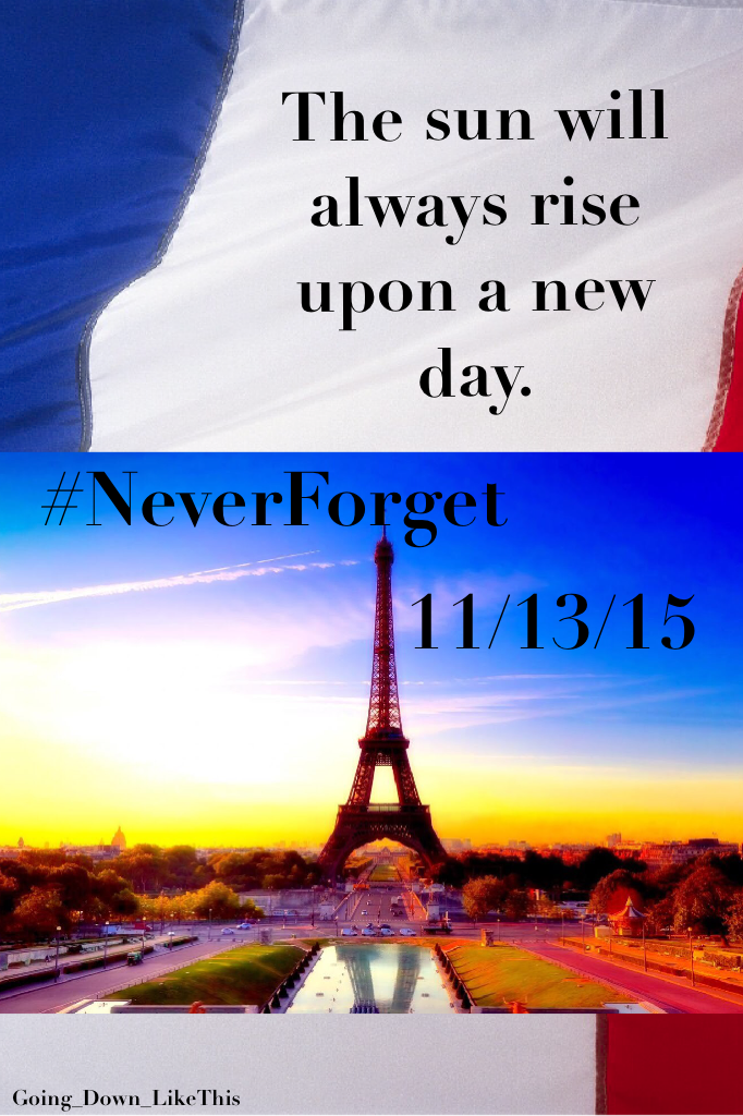 #NeverForget ~ This is for the victims of the Paris attacks that happened a year ago today. Forever in our hearts💙