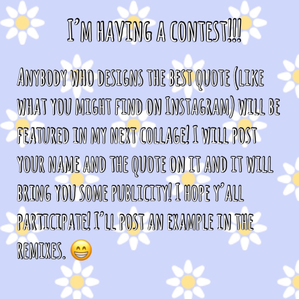 Tap

Please participate in this I want to hear y’all and see what you can do!