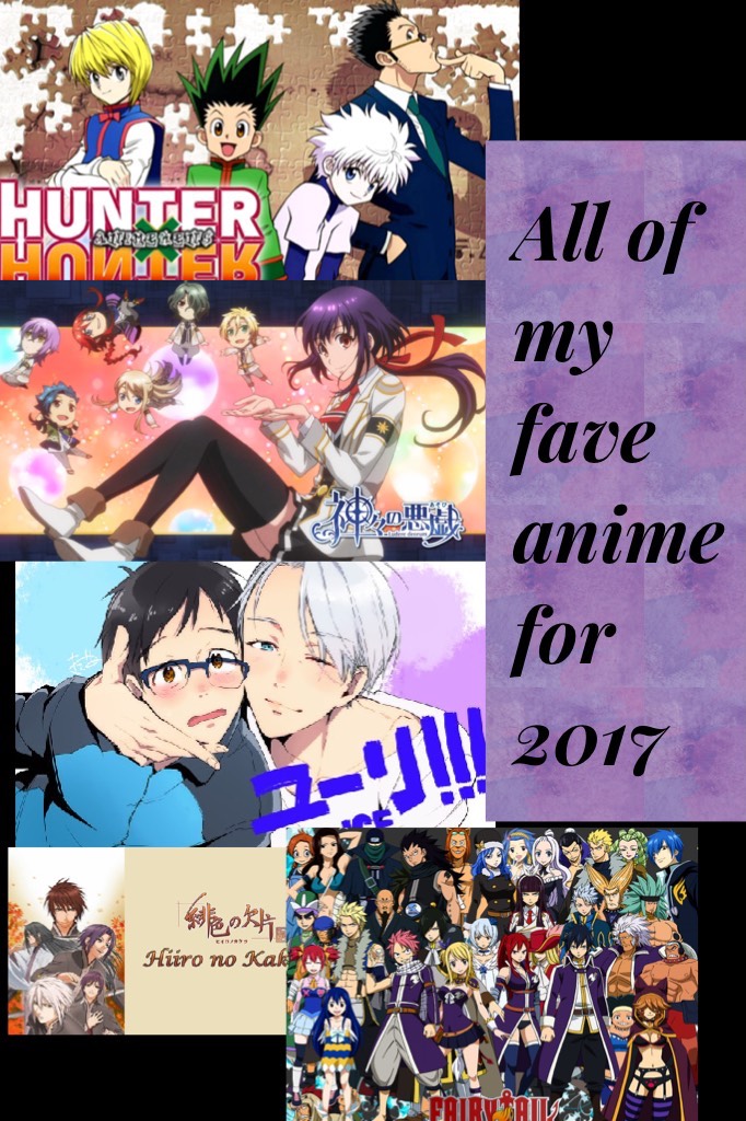 All of my fave anime for 2017 