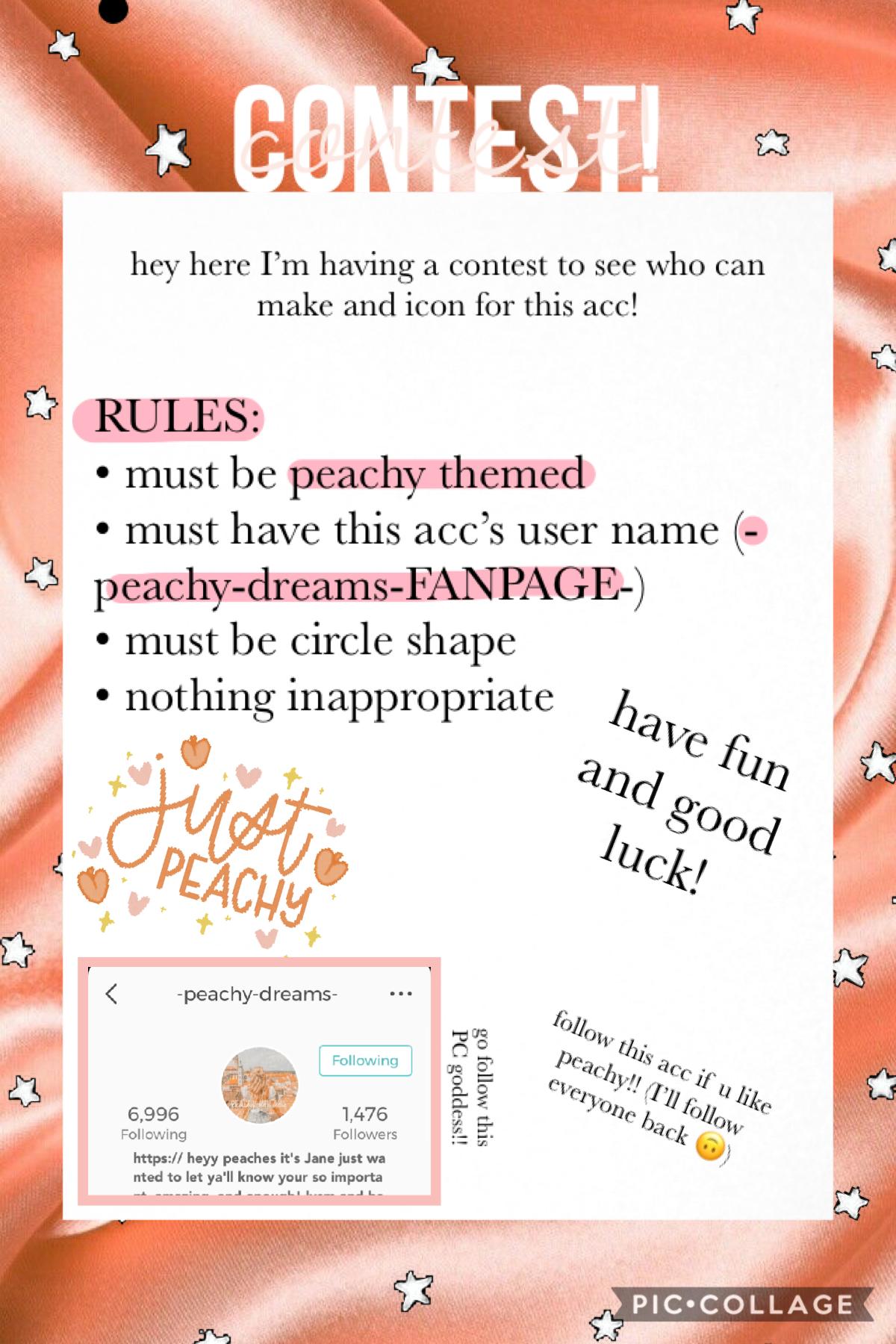 🍑CONTEST {tap}🍑

Pls make an icon!! Prizes in remixes...🤭🍑

FOLLOW PEACHY SHE IS BEAUTIFUL AND KIND AND AMAZING 