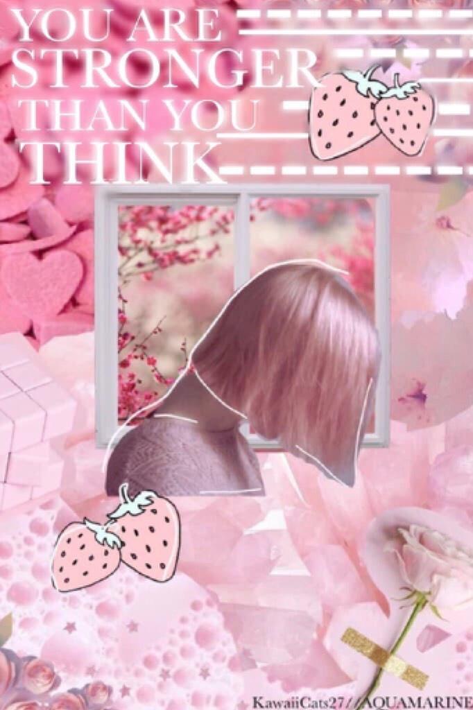 Collab with.....
AQUAMARINE! She did the text and I did the background! I love how this turned out!!! Rate! QOTD: 🍓or🍎?
AOTD:definitely 🍓🍓🍓!!!!!!
Tags: pconly, PConly, Leila101, quote collage, complex edit, collagy collage, pink, pastel, 
KawaiiCats27, AQ