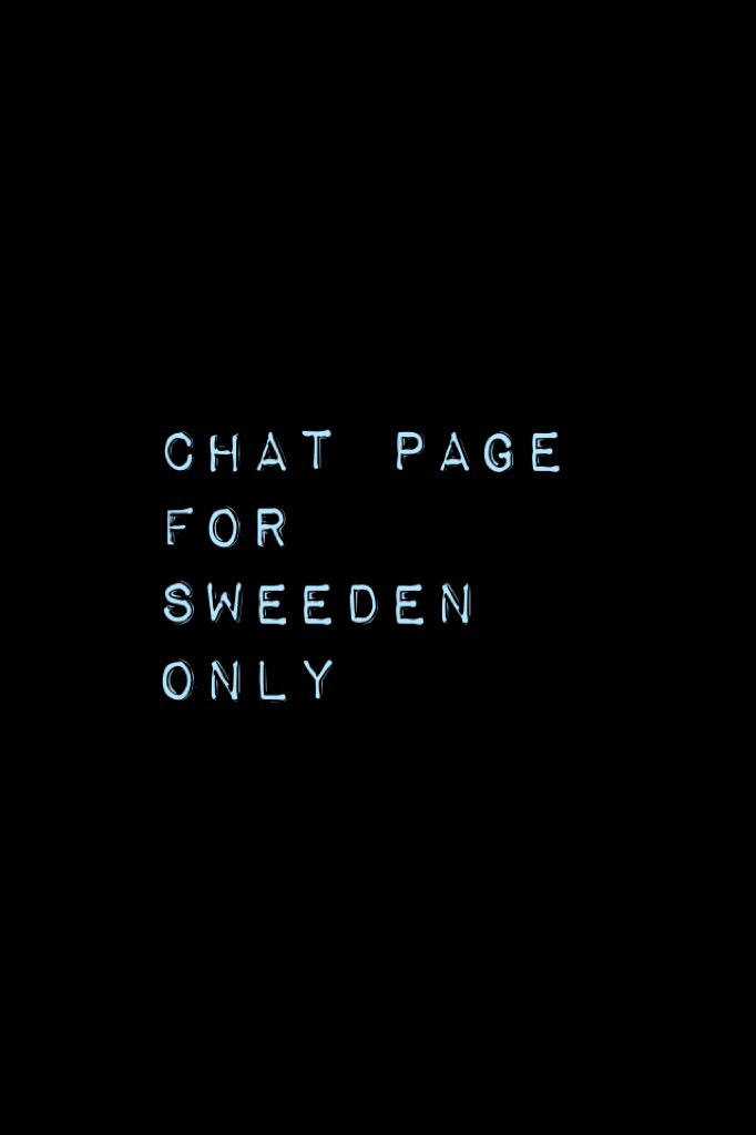 Chat page for sweeden only