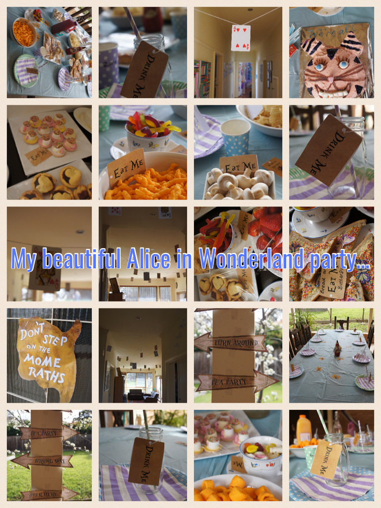My beautiful Alice in Wonderland party…