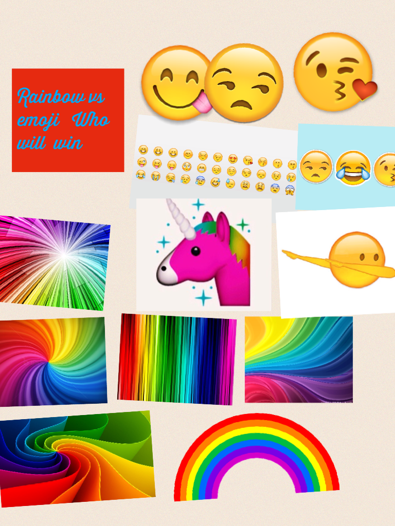 Rainbow vs emoji   Who will  win 