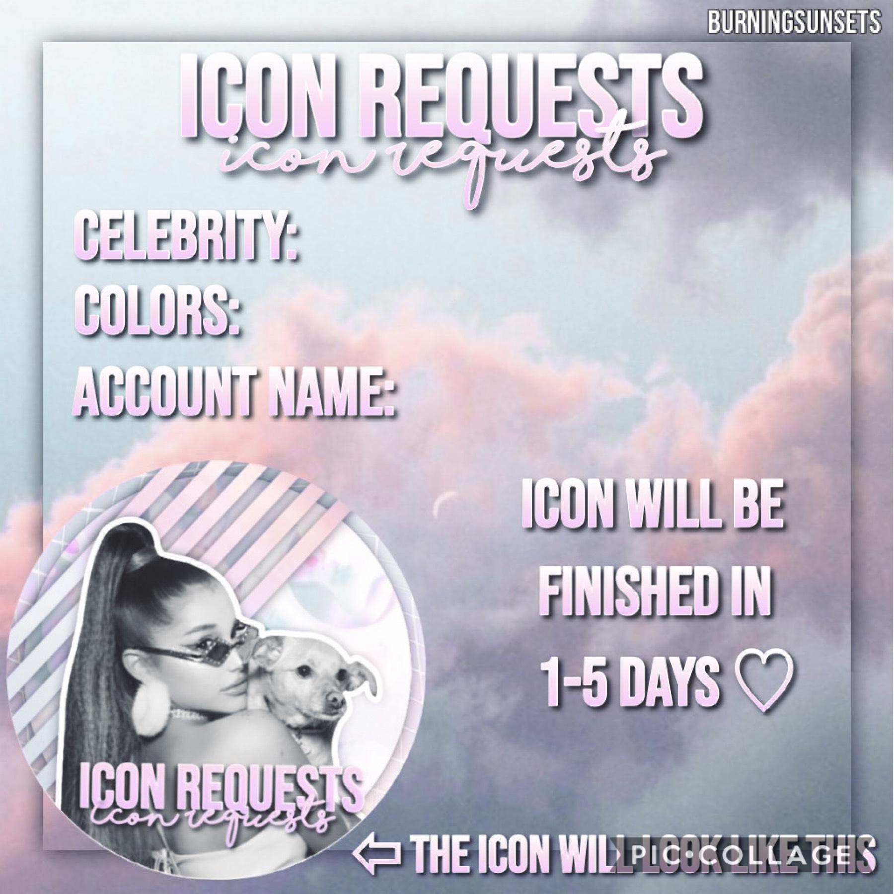 Open Please ⇩
hey sisters 💕
icon requests are still open, so you can request one by filling out this form and giving me credit ✨
if you already commented on my other requests post, you don’t have to fill this out. im currently working on those requests.
t