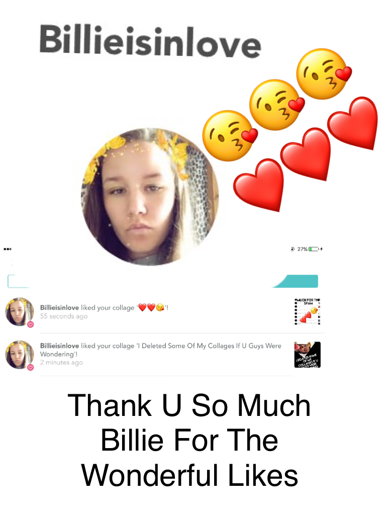 😘😘❤️❤️Tap if u r Billie❤️❤️😘😘


Billie u r always the first one to like my photos 
Love u so much ( as a friend )