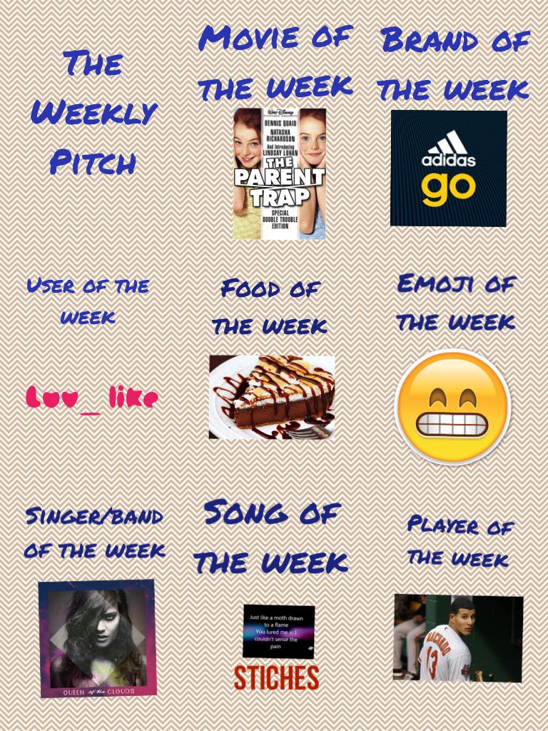 Weekly pitch